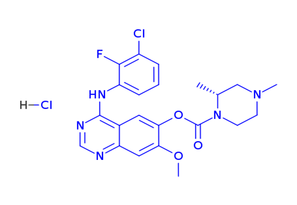 (R)-4-((3-chloro-2-fluorophenyl)amino)-7-methoxyquinazolin-6-yl 2,4-dimethylpiperazine-1-carboxylate hydrochloride salt