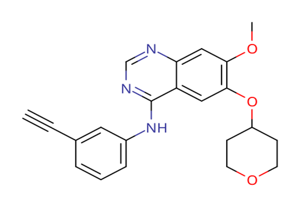 4-[(3-ethynyl-phenyl)amino]-6-(tetrahydropyran-4-yloxy)-7-methoxy-quinazoline